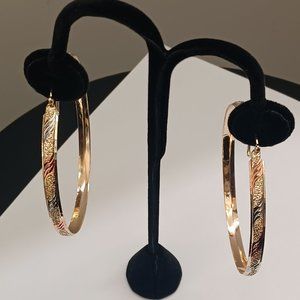 Brazilian Gold Plated Hoop Earring